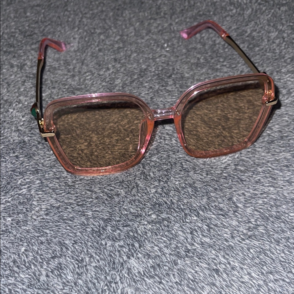 Stylish inspired Pink/clear Sunglasses